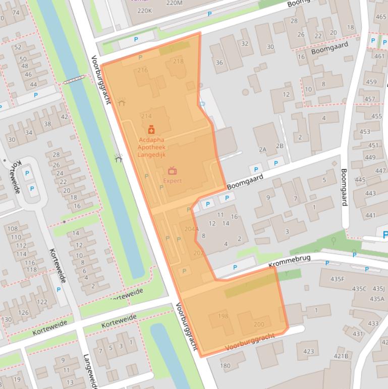 Kaart van postcodegebied 1722GV.