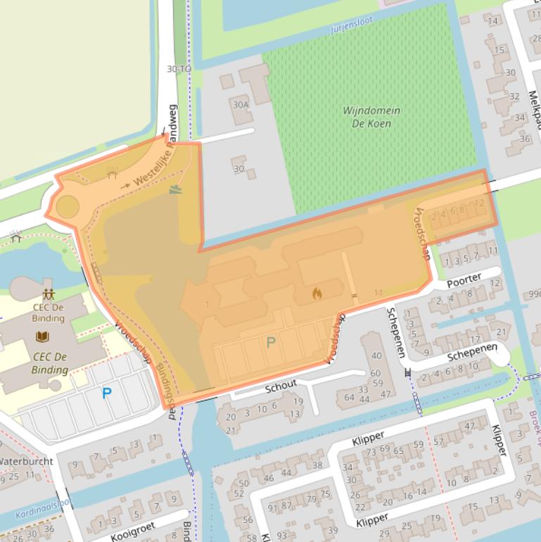 Kaart van postcodegebied 1722GX.