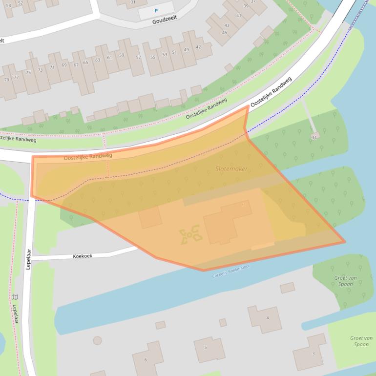 Kaart van postcodegebied 1722HA.