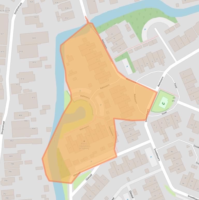 Kaart van postcodegebied 1722HX.