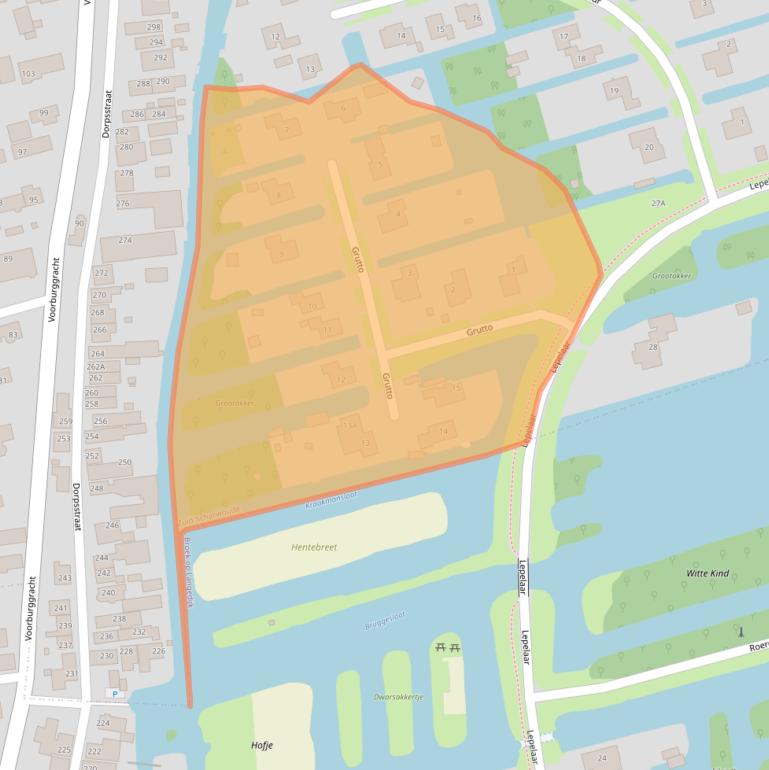 Kaart van postcodegebied 1722JA.