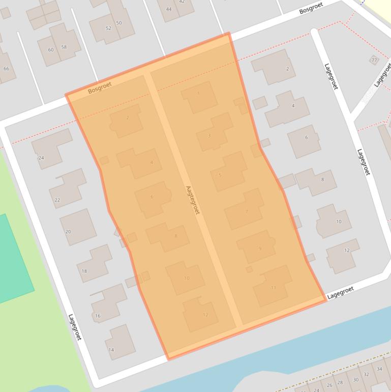 Kaart van postcodegebied 1722KE.