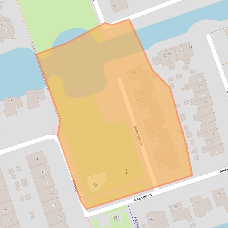 Kaart van postcodegebied 1722KV.