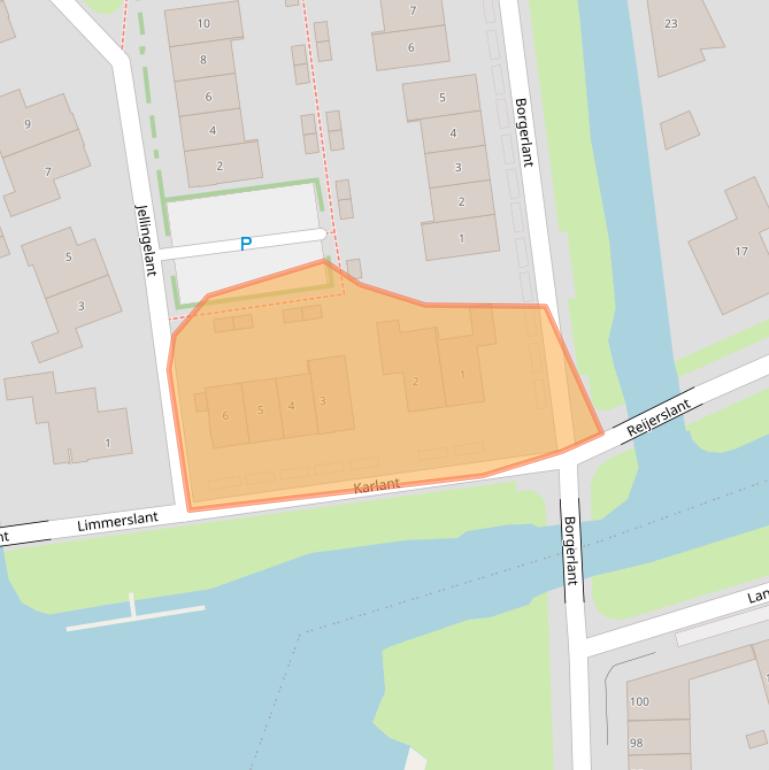 Kaart van postcodegebied 1722LH.