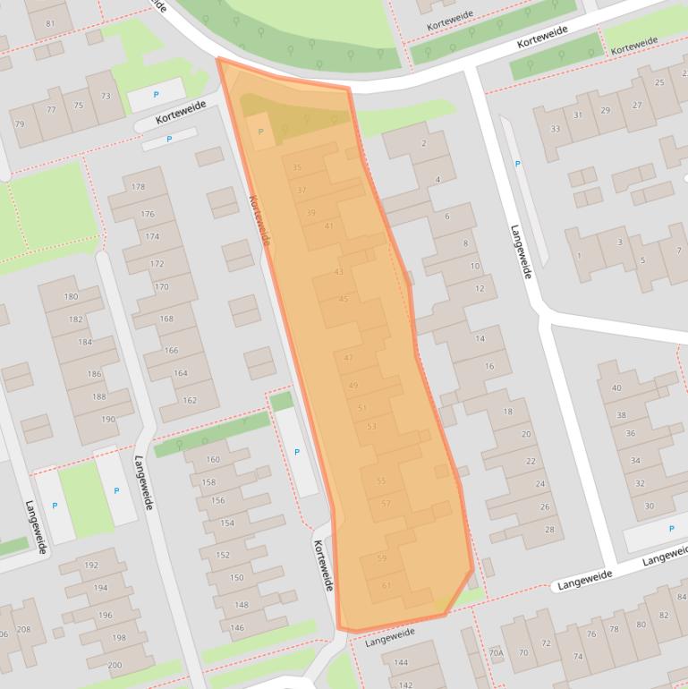 Kaart van postcodegebied 1722VB.