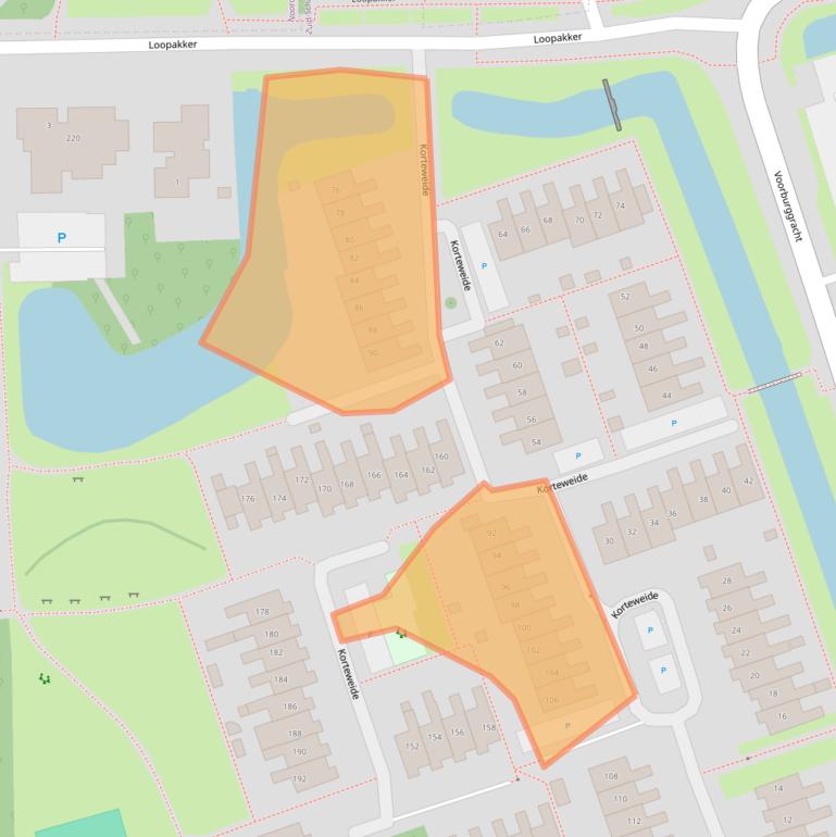 Kaart van postcodegebied 1722VH.