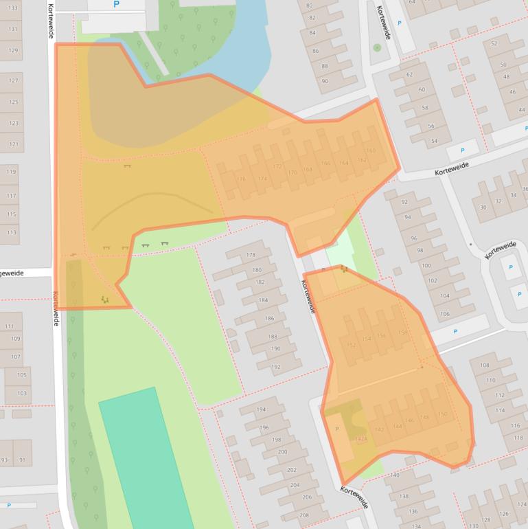 Kaart van postcodegebied 1722VK.