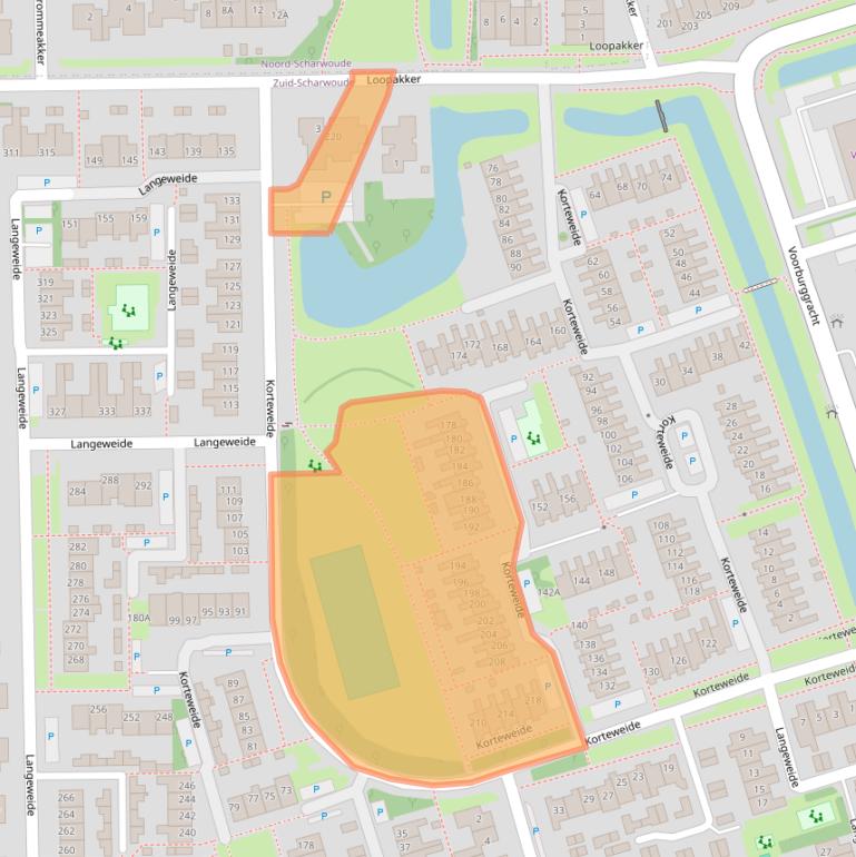 Kaart van postcodegebied 1722VL.