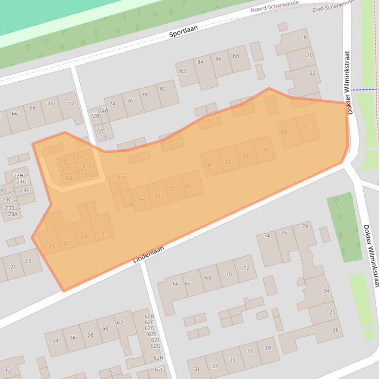 Kaart van postcodegebied 1722XB.