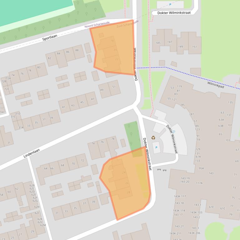 Kaart van postcodegebied 1722XM.