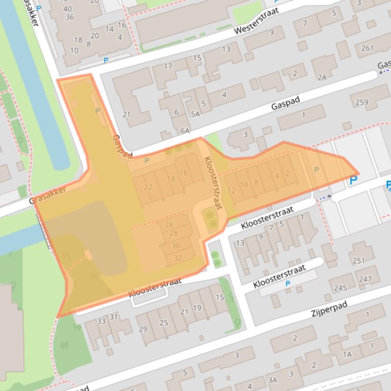 Kaart van postcodegebied 1723AD.