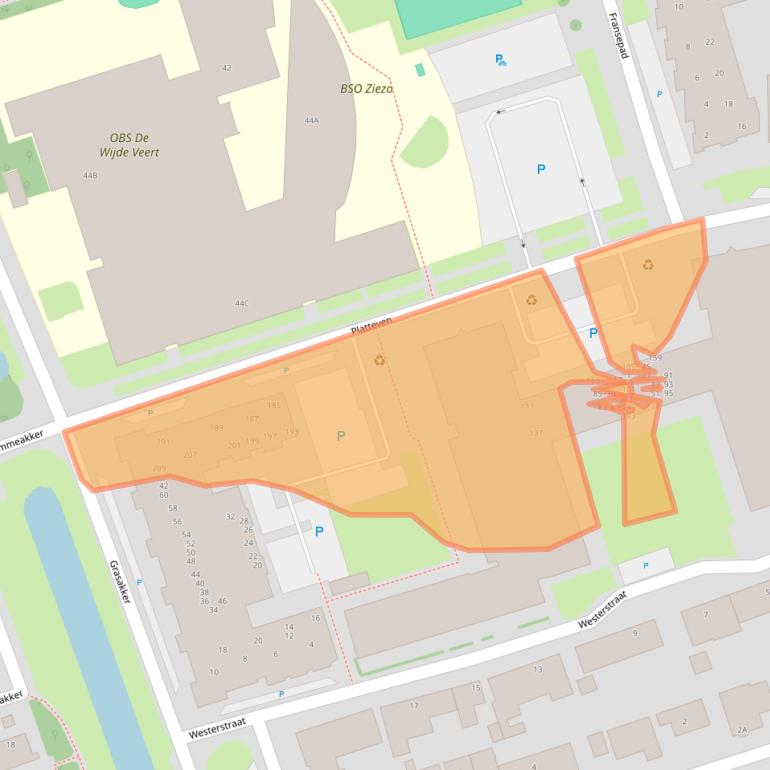 Kaart van postcodegebied 1723AP.