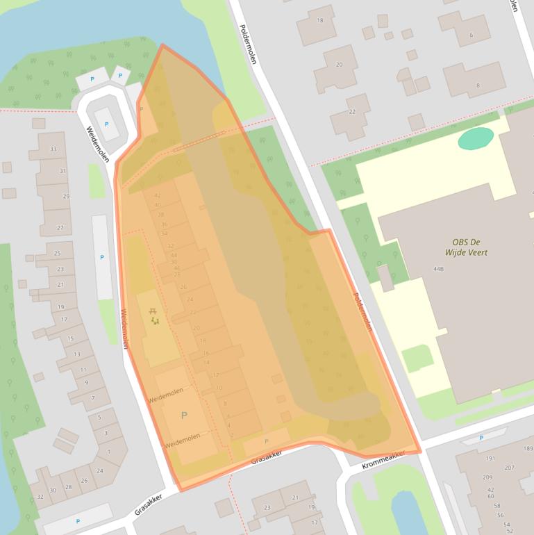 Kaart van postcodegebied 1723CB.