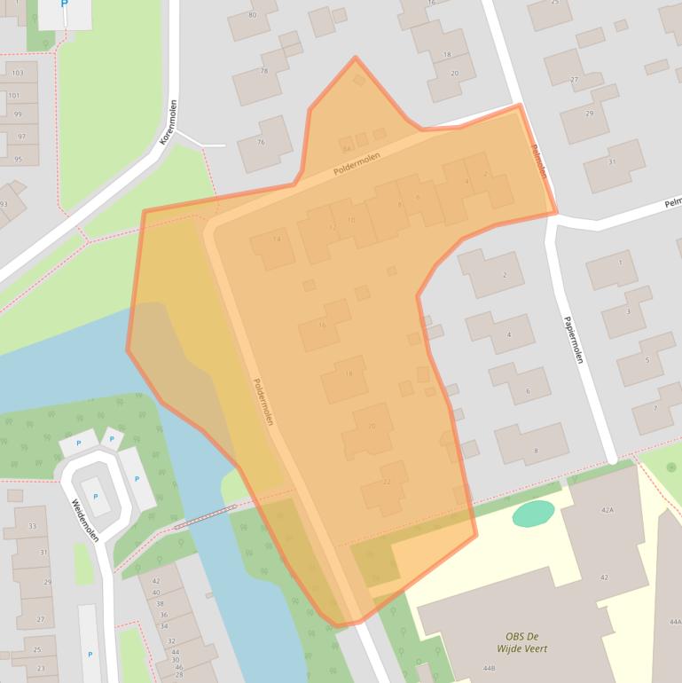 Kaart van postcodegebied 1723CL.