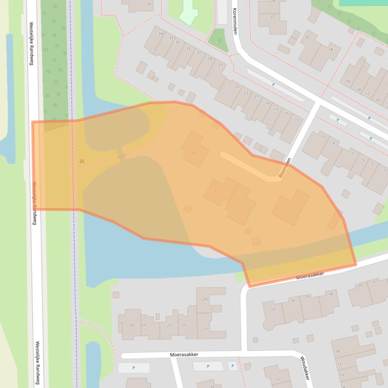 Kaart van postcodegebied 1723CT.