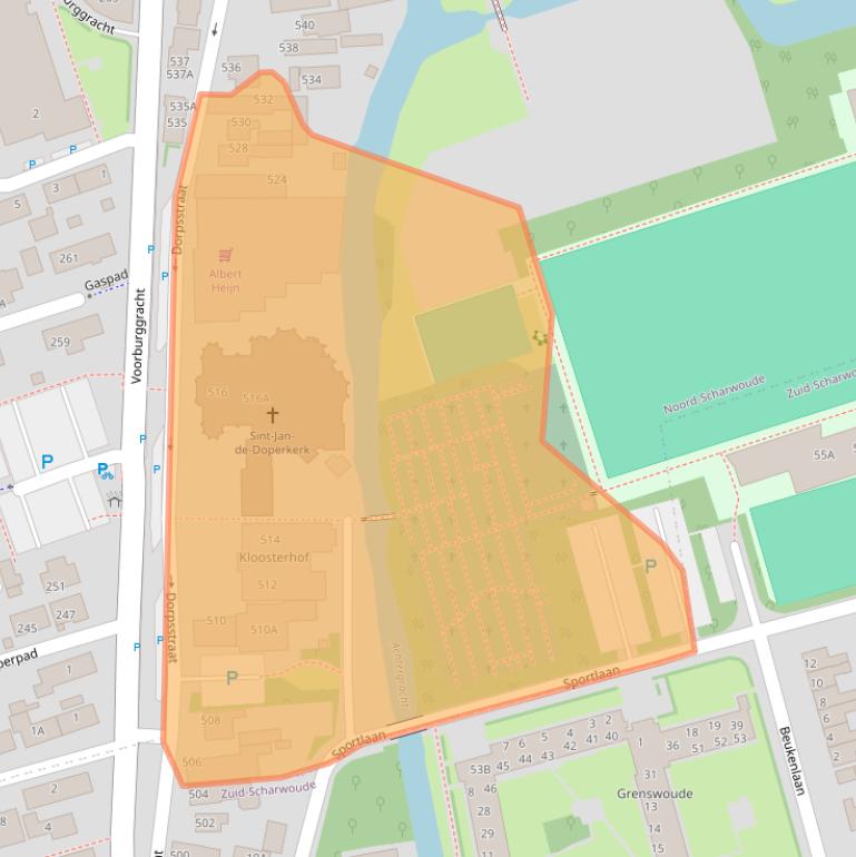 Kaart van postcodegebied 1723HG.