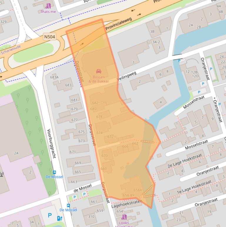 Kaart van postcodegebied 1723HL.