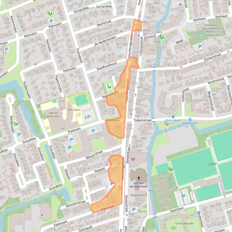 Kaart van postcodegebied 1723HN.