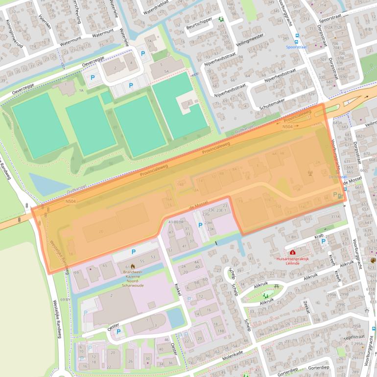 Kaart van postcodegebied 1723HZ.