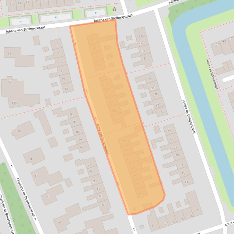 Kaart van postcodegebied 1723KK.