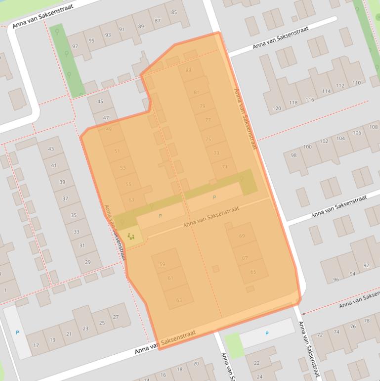 Kaart van postcodegebied 1723KS.
