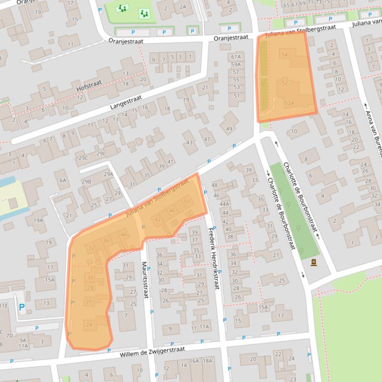 Kaart van postcodegebied 1723LD.