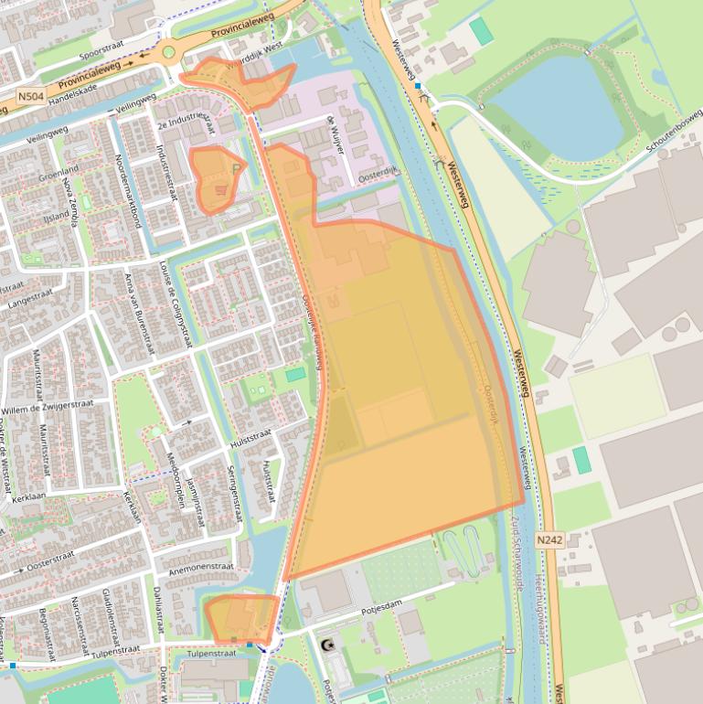 Kaart van postcodegebied 1723LH.