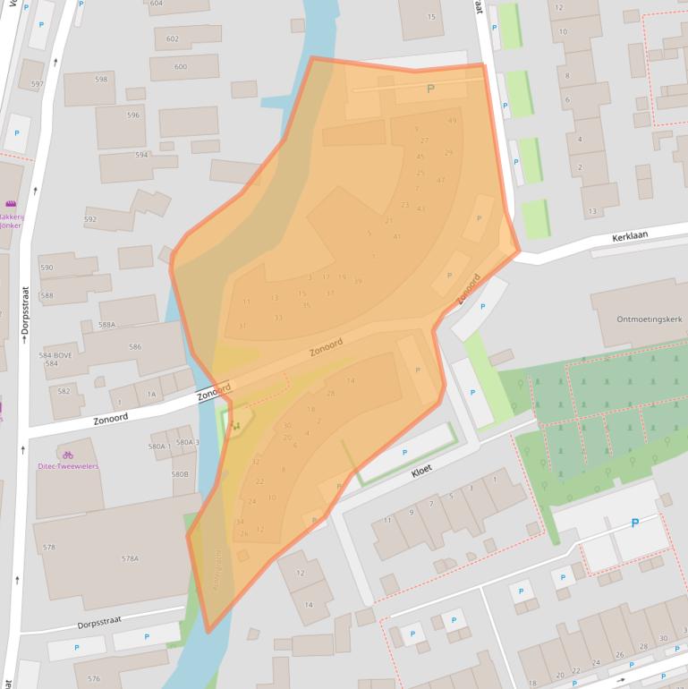 Kaart van postcodegebied 1723LK.