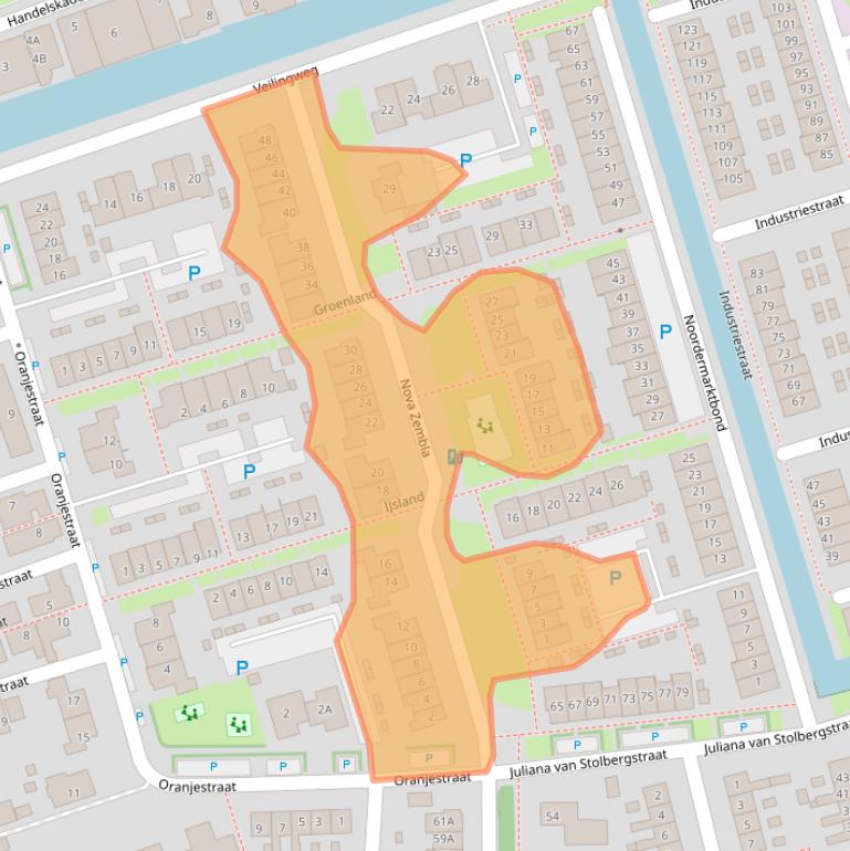 Kaart van postcodegebied 1723LM.