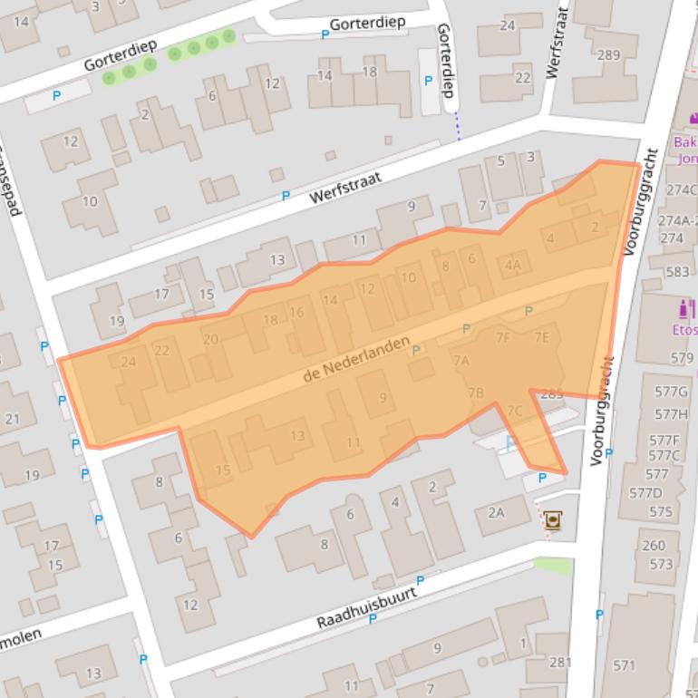 Kaart van postcodegebied 1723MG.