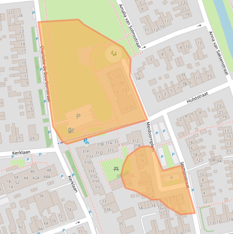 Kaart van postcodegebied 1723WP.