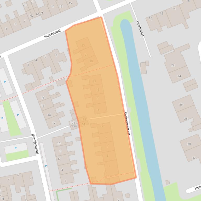 Kaart van postcodegebied 1723WR.