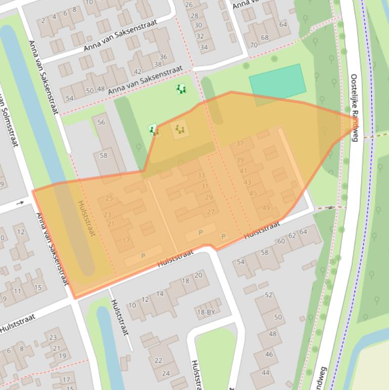 Kaart van postcodegebied 1723WT.