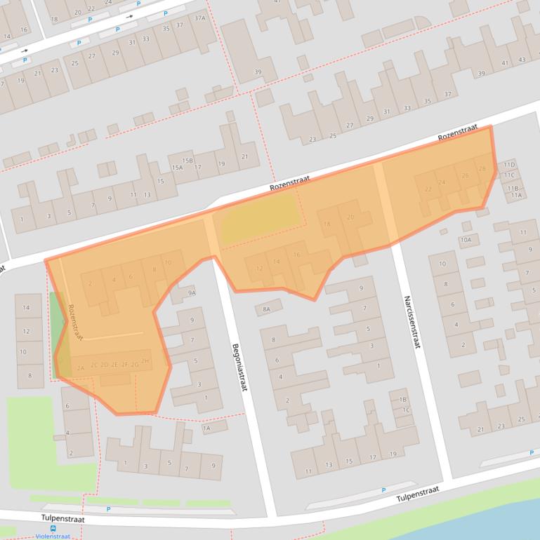 Kaart van postcodegebied 1723XS.