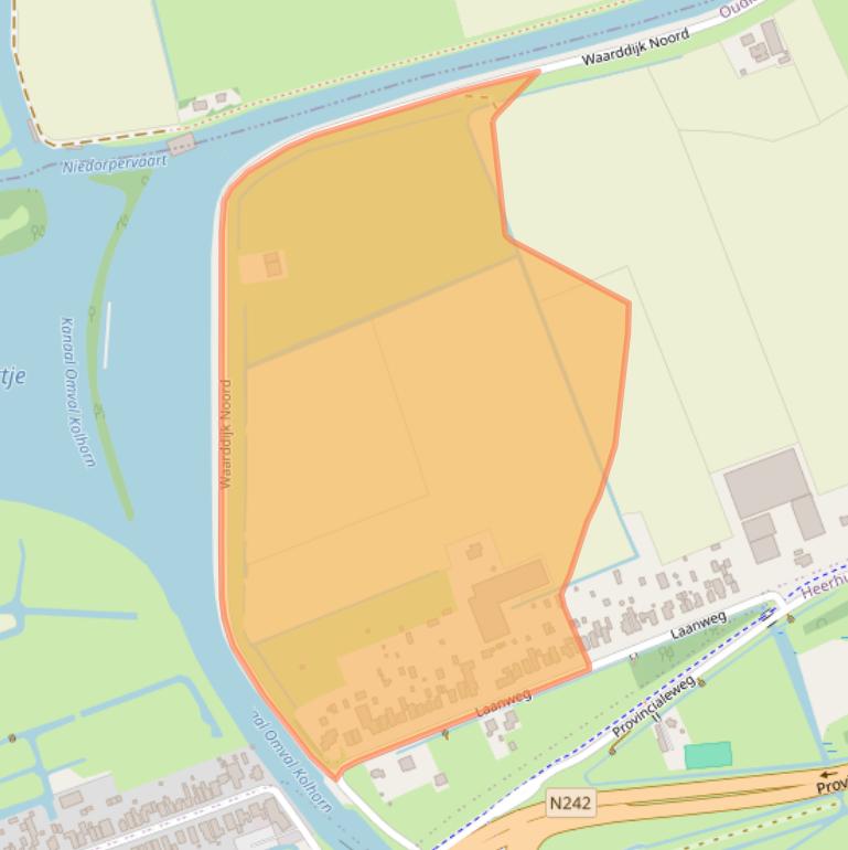 Kaart van postcodegebied 1724NJ.