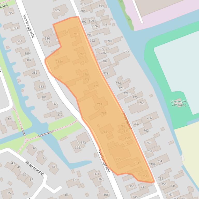 Kaart van postcodegebied 1724NM.