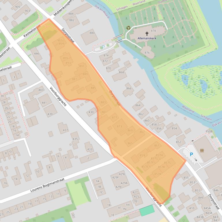 Kaart van postcodegebied 1724NP.