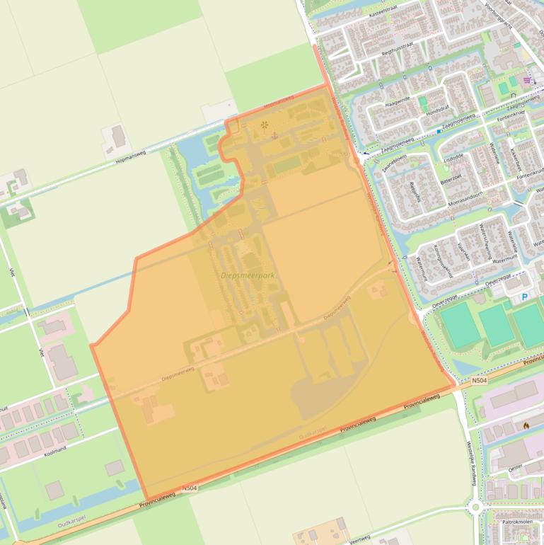 Kaart van postcodegebied 1724PP.