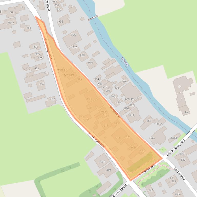 Kaart van postcodegebied 1724RA.