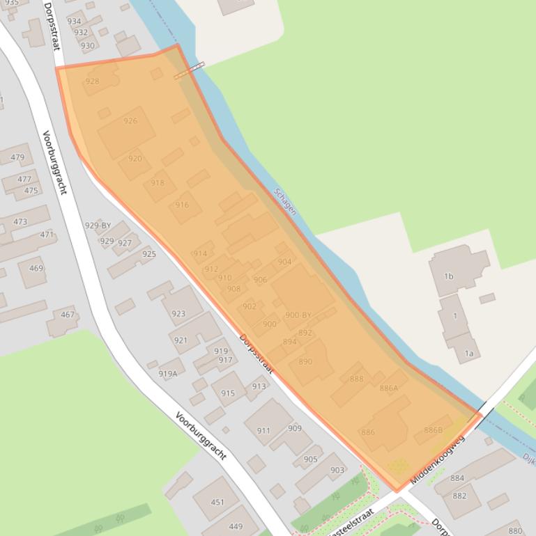 Kaart van postcodegebied 1724RD.