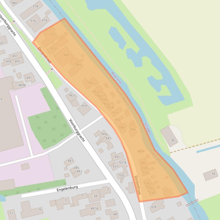 Kaart van postcodegebied 1724RE.