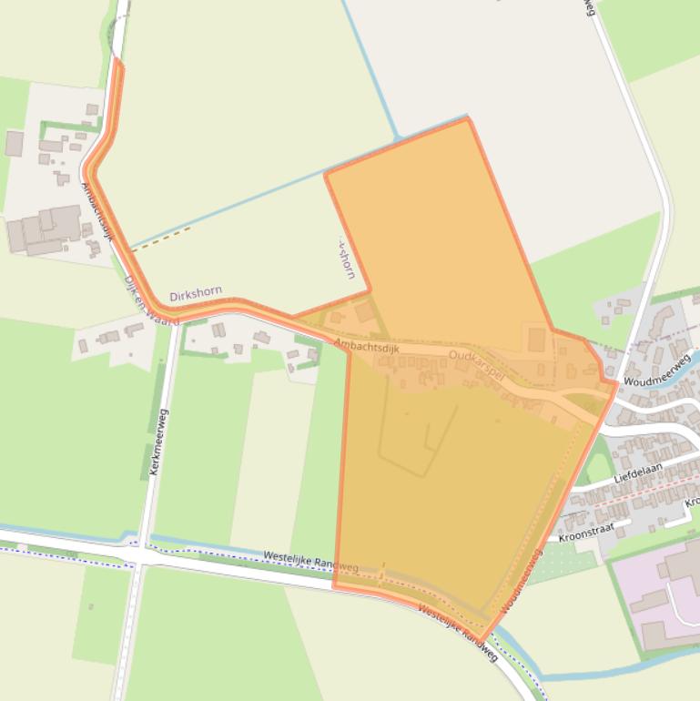 Kaart van postcodegebied 1724RP.