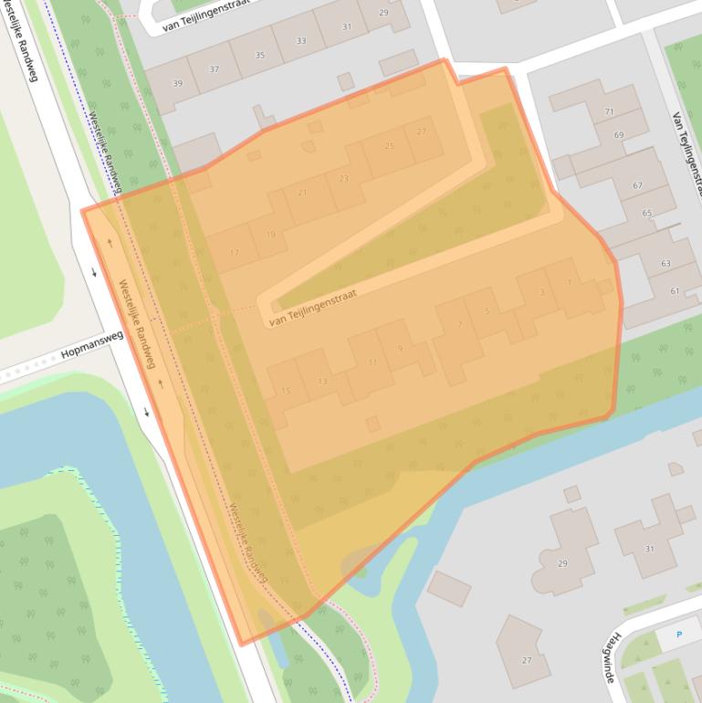 Kaart van postcodegebied 1724SG.