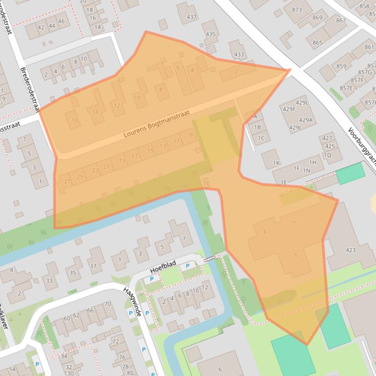 Kaart van postcodegebied 1724SV.