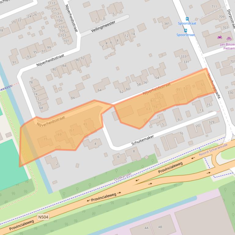 Kaart van postcodegebied 1724VB.