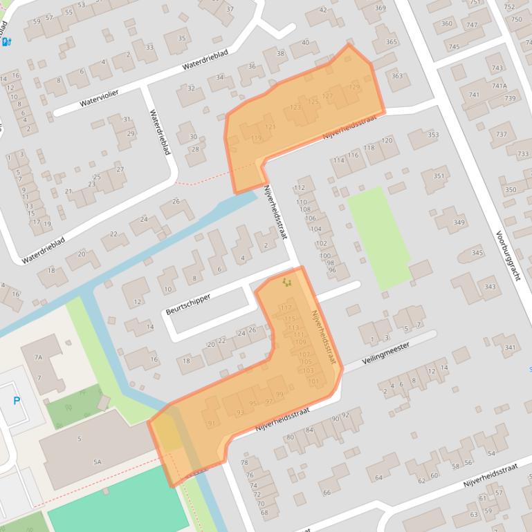 Kaart van postcodegebied 1724VC.