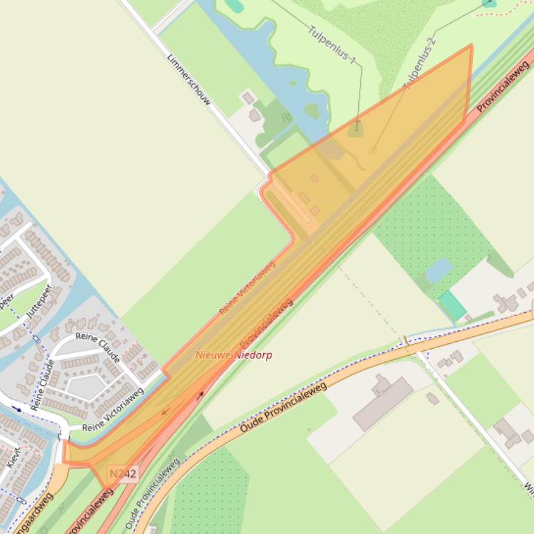 Kaart van postcodegebied 1731NJ.