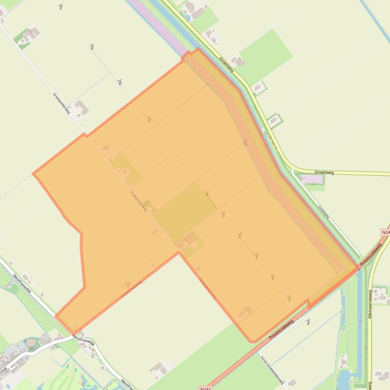 Kaart van postcodegebied 1731NM.