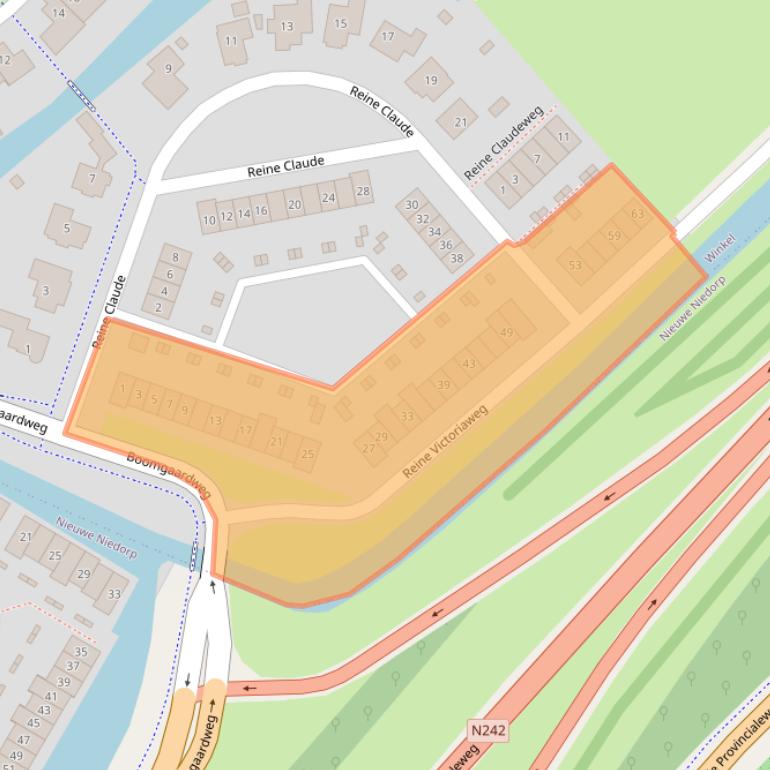 Kaart van postcodegebied 1731PB.