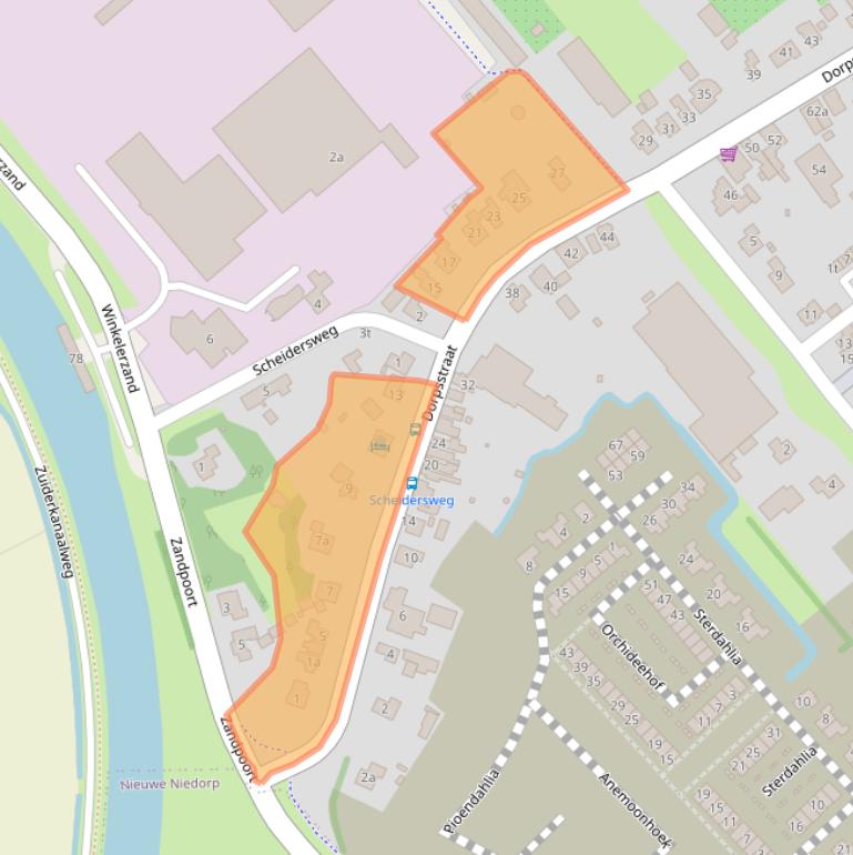 Kaart van postcodegebied 1731RA.